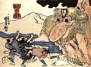 Illustration for article titled The Raccoon Scrotum Monster, and Other Awful Creatures from 1800s Japanese Artwork (NSFW)